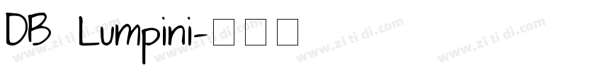 DB Lumpini字体转换